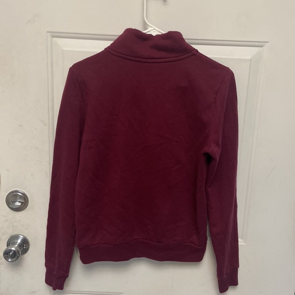 Pink brand purple half zip sweatshirt. - Picture 2 of 3